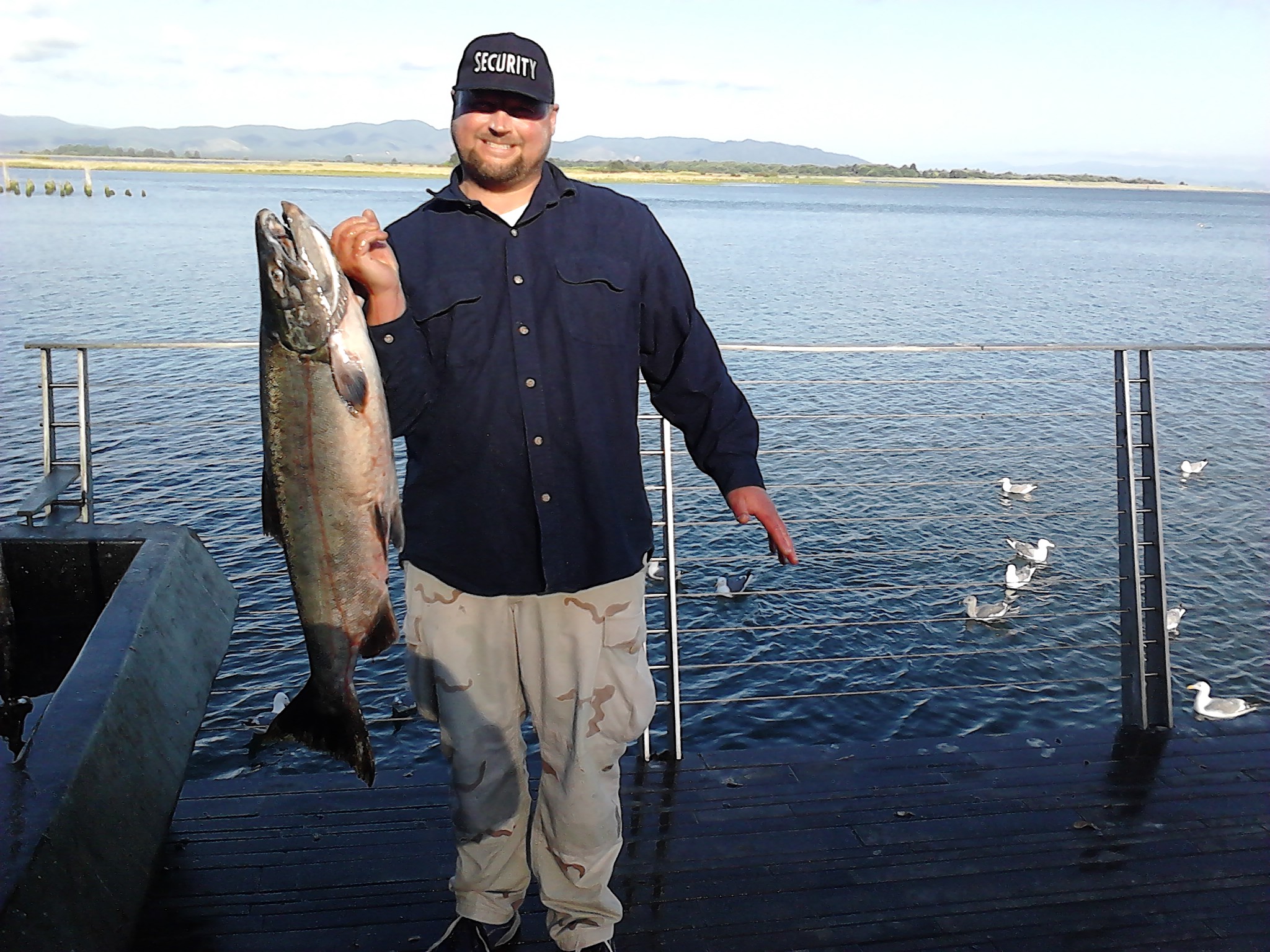 Kevin Tisdel with a Kitsap salmon